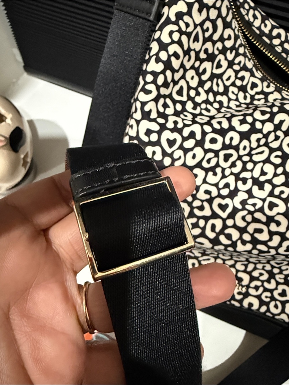 Kate Spade Shelsea Black and White Leopard-Print Hobo Bag crossbody shoulder - Picture 3 of 12